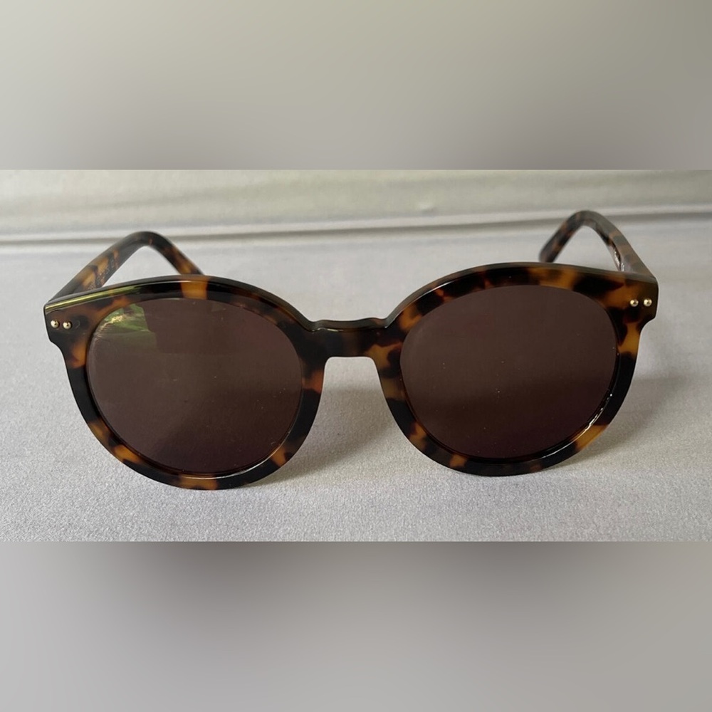 Firmoo F18504 Brown Tortoise Ladies Round Sunglasses 53-23-150